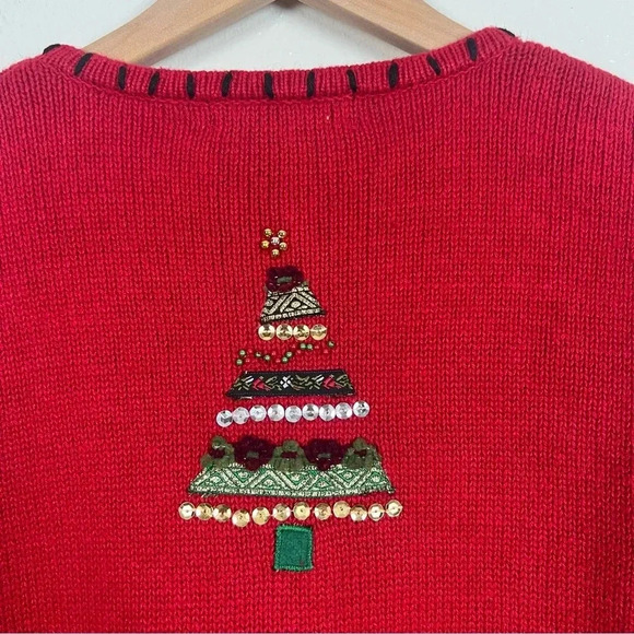 Planet & Company Red Christmas Tree Cardigan - Picture 8 of 8